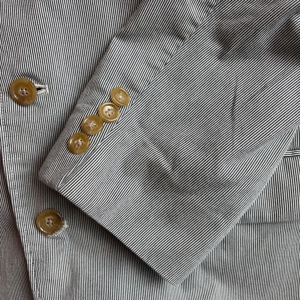 🤵 J.Crew Men's Pinstripe Blazer | Size XL | Gray & White